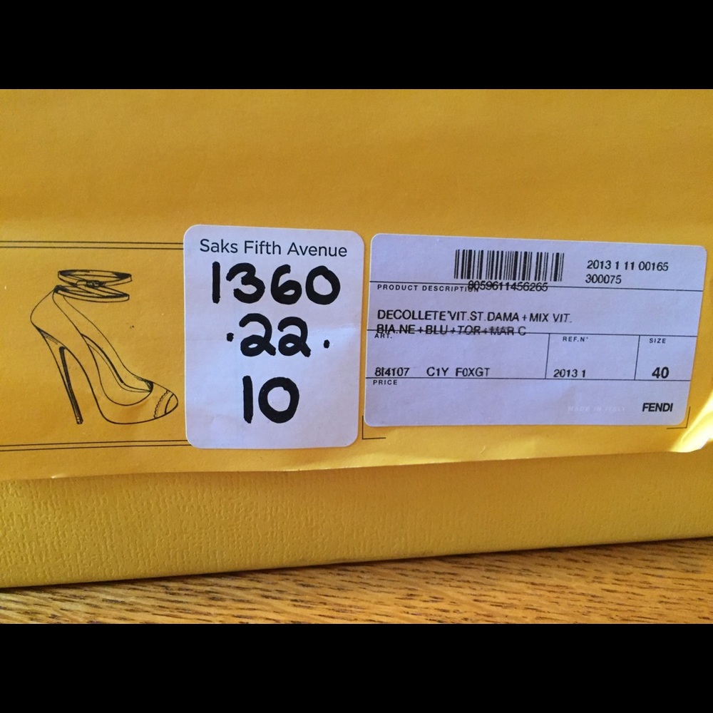 Beautiful Fendi ankle strap cap toe pumps. - Picture 6 of 8